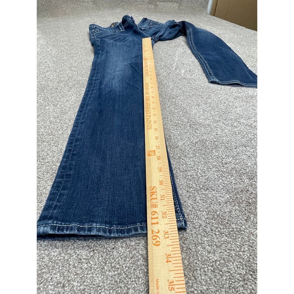 Rock Revival chrissie straight jeans size 30 low rise dark wash flip pocket Y2K - Picture 5 of 12